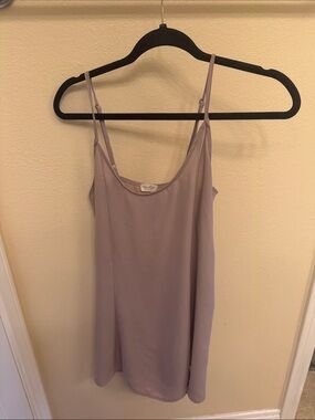John Galt brandy melville  Mauve Slip Tank Top with Adjustable Spaghetti Straps
